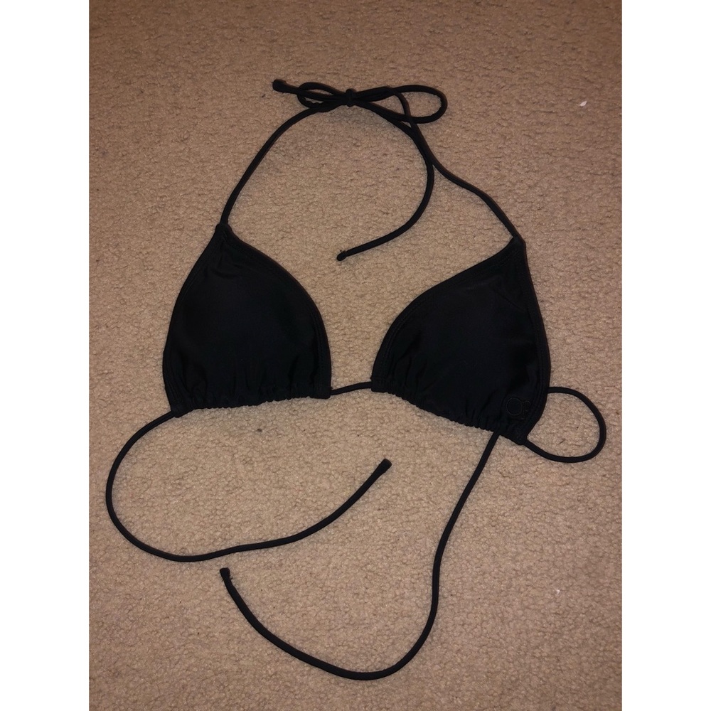 Black string bikini top